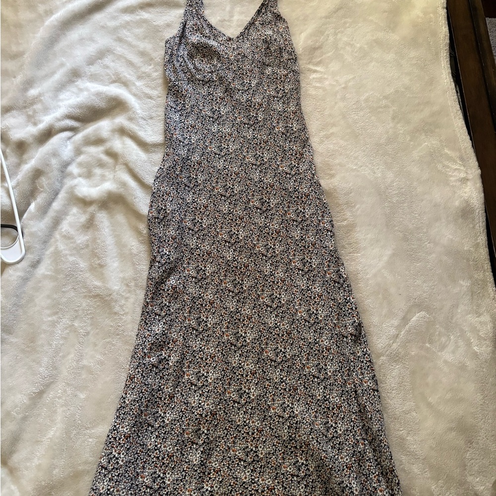 Workshop Republic Clothing Black and White Floral Maxi Dress